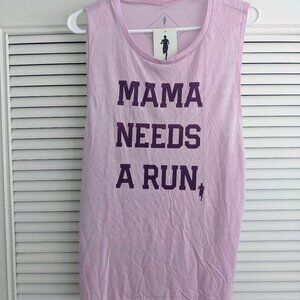 Sarah Marie Design Studio NWT Mama Needs a Run Purple Muscle Tank